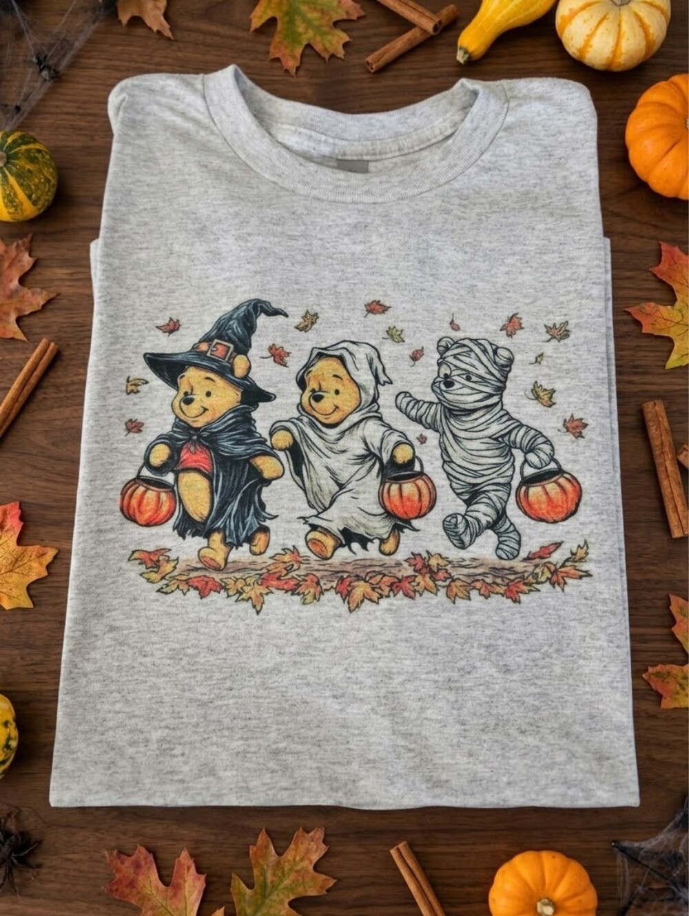 Fall shirt Pumpkin pooh bear cute popular trending Halloween Autumn